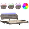 vidaXL &Pi;&lambda;&alpha;ί&sigma;&iota;&omicron; &kappa;&rho;&epsilon;&beta;&alpha;&tau;&iota;&omicron;ύ &mu;&epsilon; LED &chi;&omega;&rho;ί&sigmaf; &sigma;&tau;&rho;ώ&mu;&alpha; Hvar Taupe 200x200 &epsilon;&kappa;. &Upsilon;&phi;&alpha;&sigma;&mu;ά&tau;&iota;&nu;&omicron;