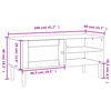 vidaXL Έπιπλο Τηλεόρασης SENJA Καφέ / Ρατάν 106x40x49 εκ. Μασίφ Πεύκο
