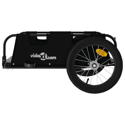 vidaXL Τρέιλερ Ποδηλάτου Μαύρο Ύφασμα Oxford/Σίδηρος