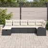 vidaXL Σετ Καναπέ Κήπου 7 pcs Μαύρο και κρεμ 289 x 124 x 85 εκ.