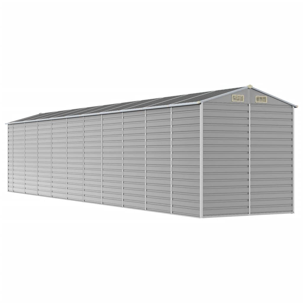 vidaXL Αποθήκη Κήπου Ανοιχτό Γκρι 191x895x198 εκ. Γαλβανισμένο Ατσάλι