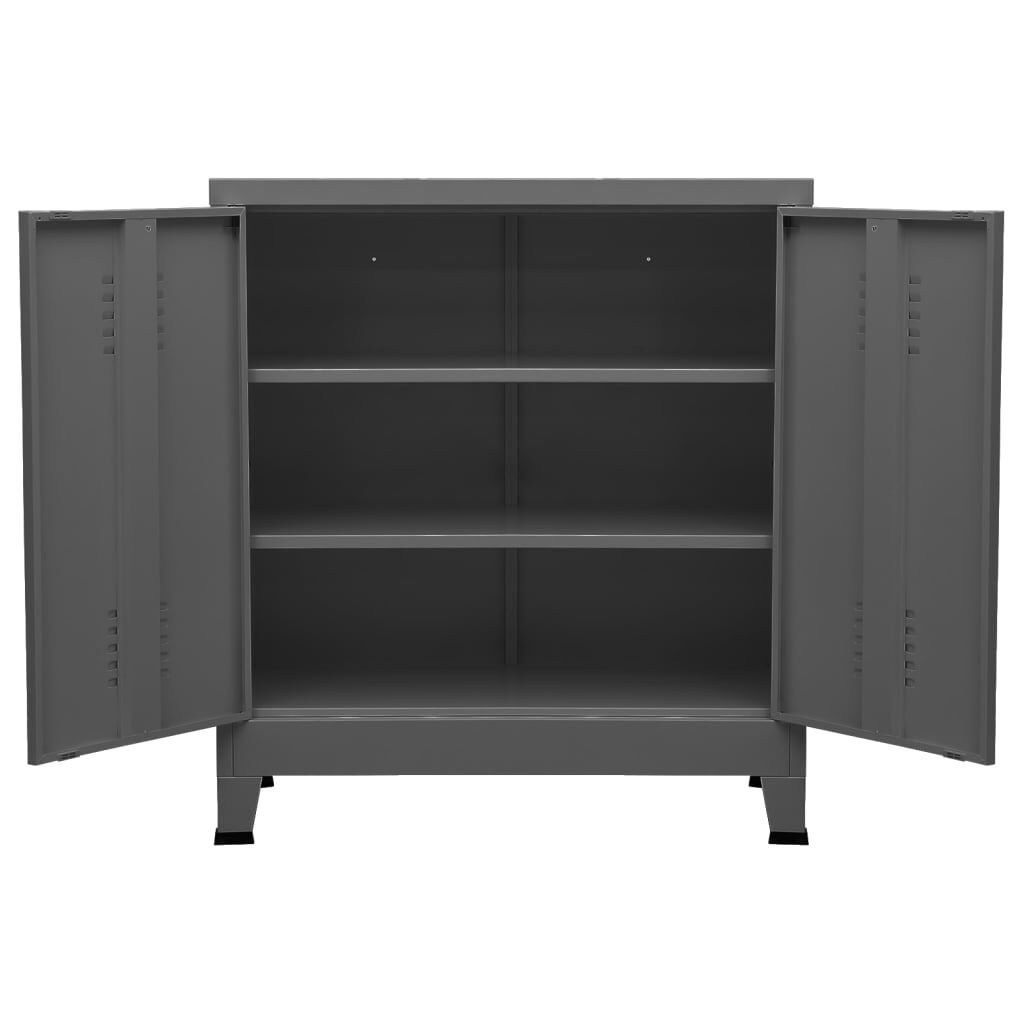 vidaXL Αρχειοθήκη Βιομηχανικού Στιλ Ανθρακί 90 x 40 x 100 εκ. Ατσάλινη