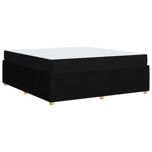 vidaXL Σκελετός κρεβατιού με στρώμα Μαύρο 180 x 200 cm ύφασμα