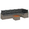 vidaXL Σετ Καναπέ Κήπου 7 pcs Γκρι Πολυ ράταν