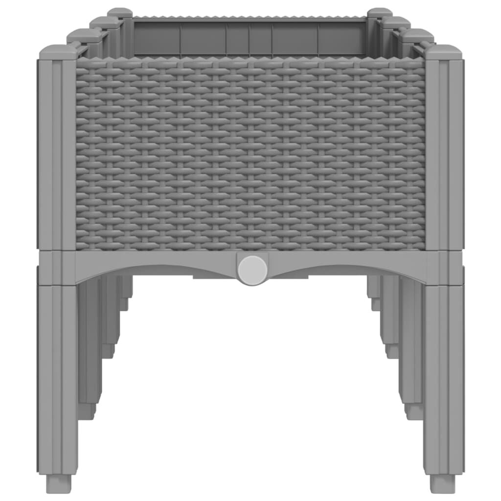 vidaXL Ζαρντινιέρα Κήπου με Πόδια Αν. Γκρι 120x40x42 εκ Πολυπροπυλένιο