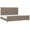 vidaXL Σκελετός Κρεβατιού Χωρίς Στρώμα Taupe 200x200 εκ.Υφασμάτινο