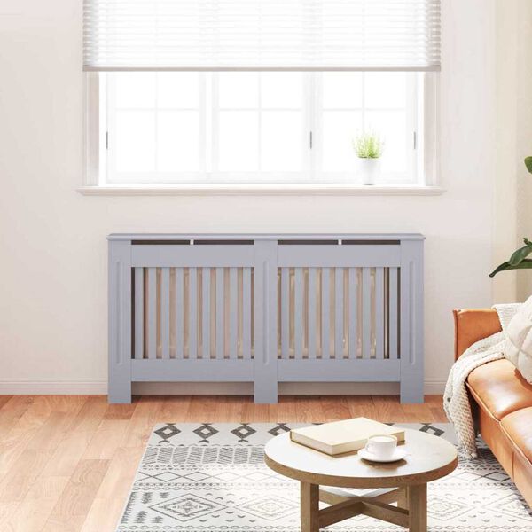 vidaXL Καπάκι Καλοριφέρ 2 pcs Γκρι 152 x 19 x 81.5 cm