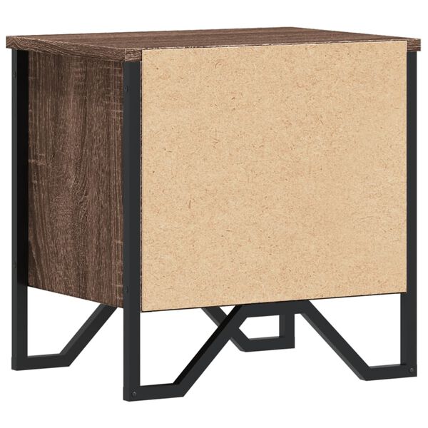 vidaXL Κομοδίνα 2 τεμ. Καφέ Δρυς 40x30x40 εκ. από Επεξεργ. Ξύλο