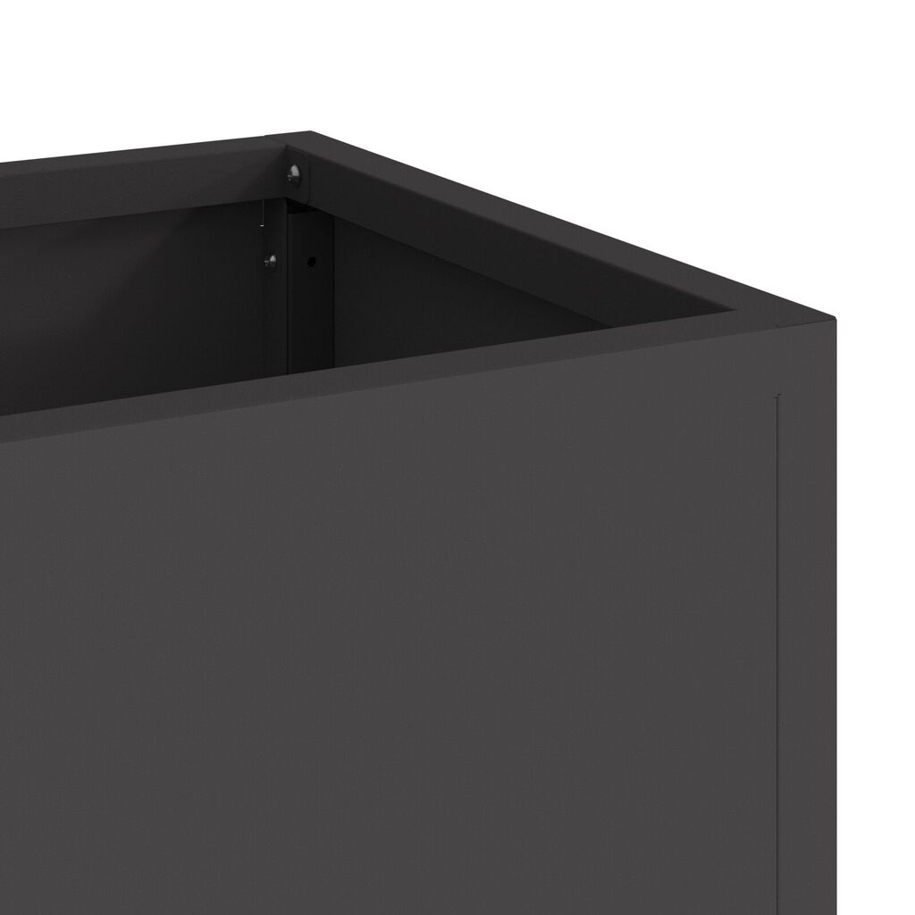 vidaXL Ανανεώσιμος Κήπος Υψηλής Διέλευσης 60x26x45 εκ Μαύρο Ατσάλι
