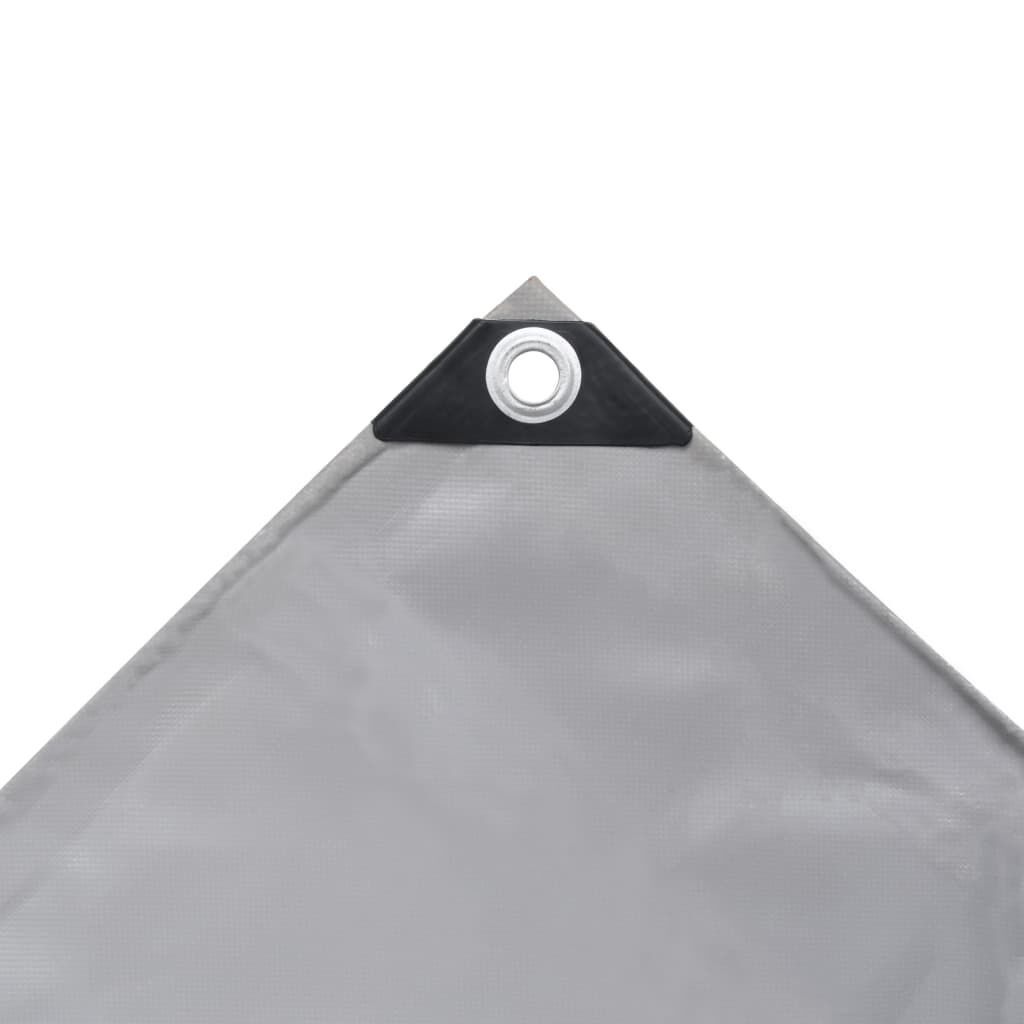 vidaXL Μουσαμάς 650 γρ./μ.² Γκρι 4 x 7 μ.