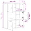 vidaXL Βιβλιοθήκη Γκρι Sonoma 60x24x76,5 εκ. από Επεξεργασμένο Ξύλο