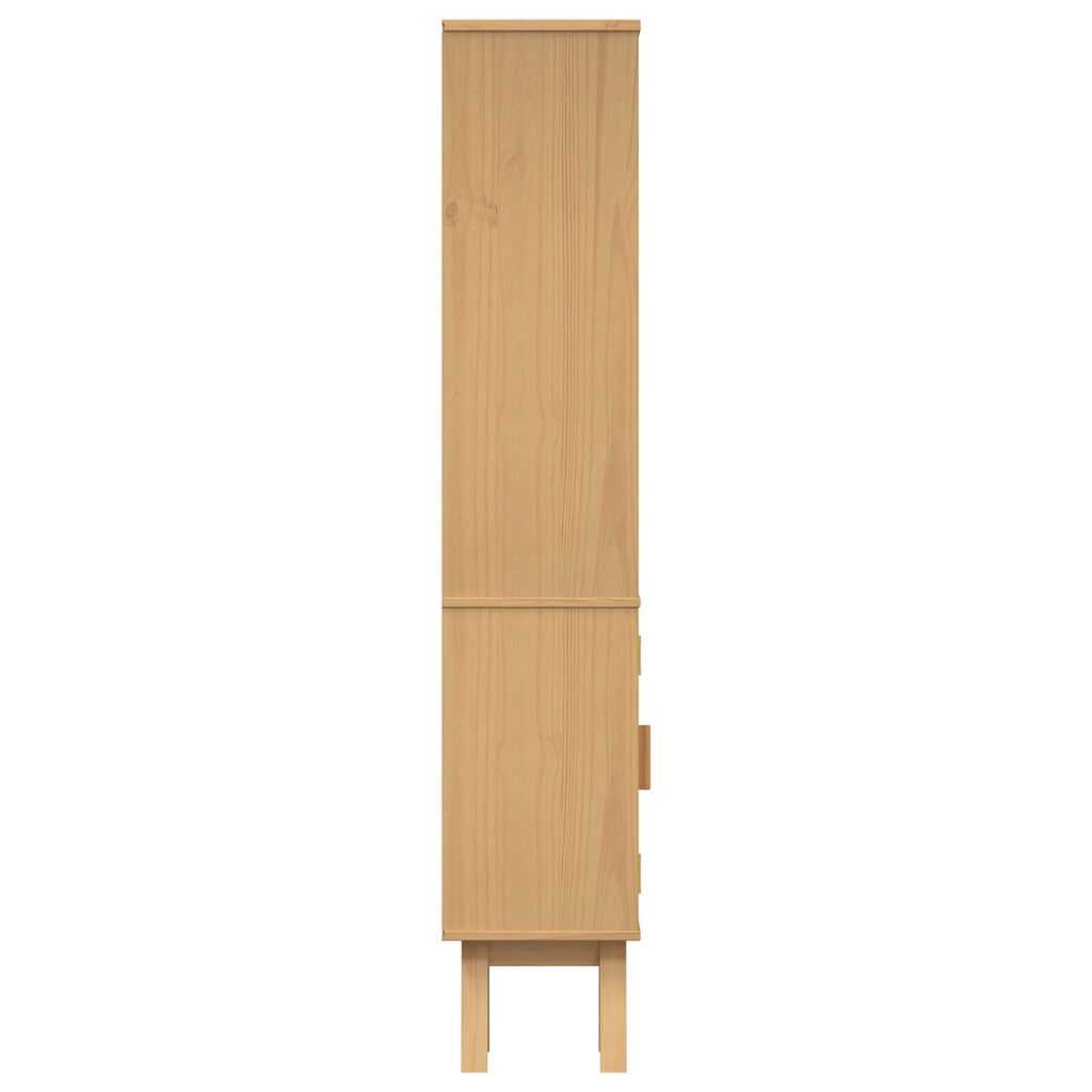 vidaXL Ντουλάπι Μπάνιου Καφέ 35x30x159 εκ Μασίφ ξύλο πεύκου