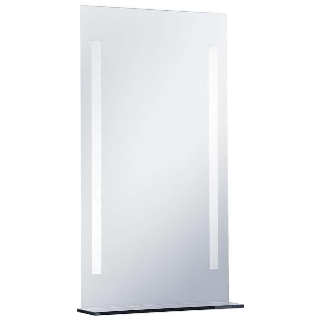 vidaXL Καθρέφτης Μπάνιου Τοίχου με LED και Ράφι 60 x 100 εκ.