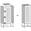 vidaXL Highboard Ροζ 36x39x123 cm Ατσάλι ψυχρής έλασης