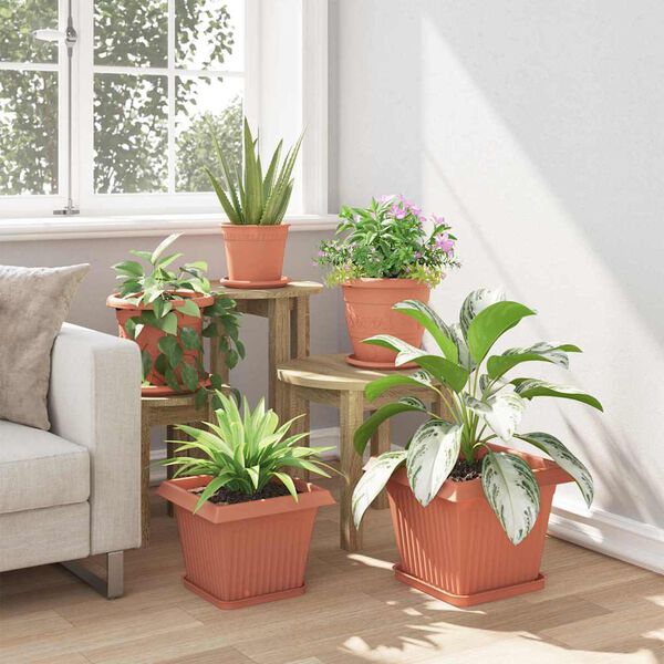 vidaXL &Tau;&epsilon;&tau;&rho;ά&gamma;&omega;&nu;&eta; &Gamma;&lambda;ά&sigma;&tau;&rho;&alpha; &gamma;&iota;&alpha; &Lambda;&omicron;&upsilon;&lambda;&omicron;ύ&delta;&iota;&alpha; 24 pcs &Kappa;&epsilon;&rho;&alpha;&mu;&iota;&delta;ί &Pi;&lambda;&alpha;&sigma;&tau;&iota;&kappa;ό