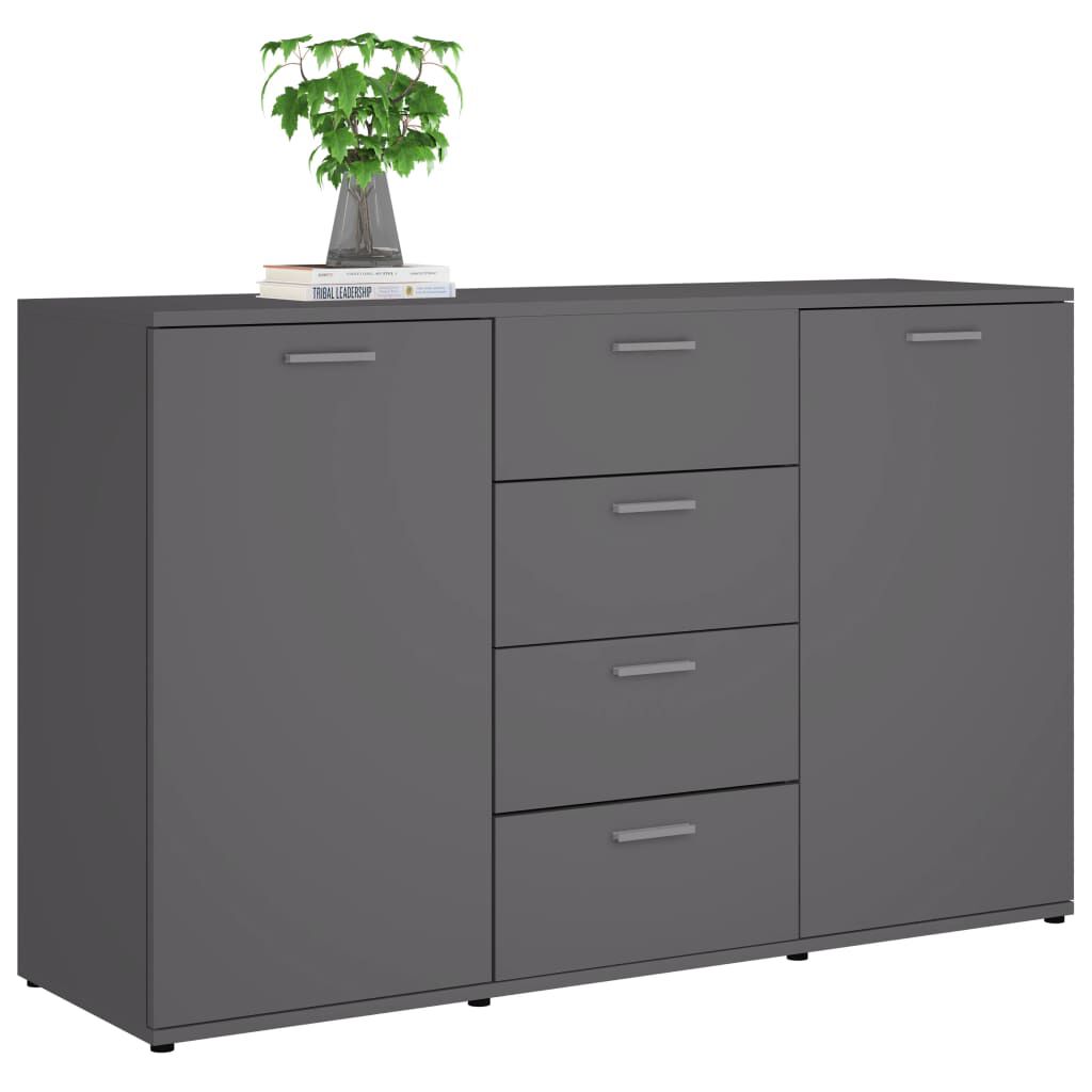 vidaXL Μπουφές Γκρι 120 x 35,5 x 75 εκ. από Επεξ. Ξύλο
