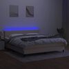 vidaXL &Kappa;&rho;&epsilon;&beta;ά&tau;&iota; Boxspring &mu;&epsilon; &Sigma;&tau;&rho;ώ&mu;&alpha; & LED &Kappa;&rho;&epsilon;&mu; 160x200 &epsilon;&kappa;. &Upsilon;&phi;&alpha;&sigma;&mu;ά&tau;&iota;&nu;&omicron;