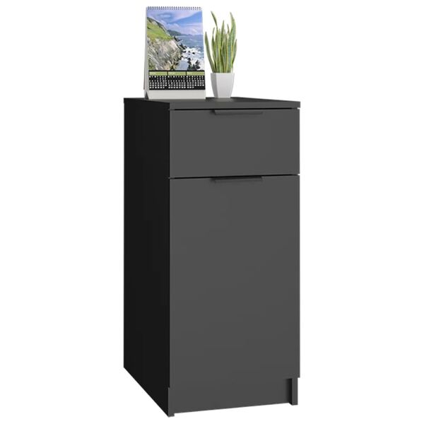 vidaXL Ντουλάπι Γραφείου Μαύρο 33,5 x 50 x 75 εκ. Επεξεργασμένο Ξύλο