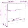 vidaXL Τραπέζι κονσόλας με συρτάρια καφέ δρυς 85,5x38,5x74,5 cm