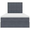 vidaXL Κρεβάτι με αποθηκευτικό χώρο και LED Σκούρο Γκρι 120 x 200 cm