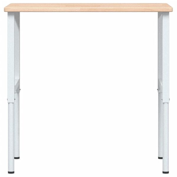 vidaXL Πάγκος Εργασίας Ορθογώνιος 100x60x(71,5-98) εκ Μασίφ Ξύλο Δρυός