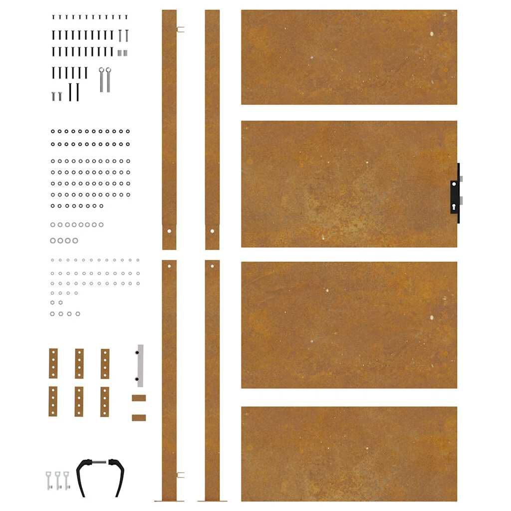 vidaXL Πύλη Κήπου 105 x 205 εκ. από Ατσάλι Corten