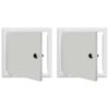 vidaXL Πάνελ Πρόσβασης 2 pcs Λευκό 20 x 20 cm Ατσάλι