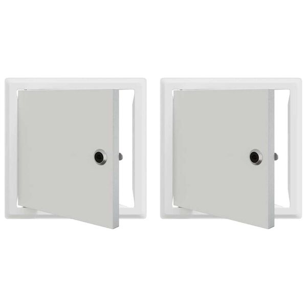 vidaXL Πάνελ Πρόσβασης 2 pcs Λευκό 20 x 20 cm Ατσάλι