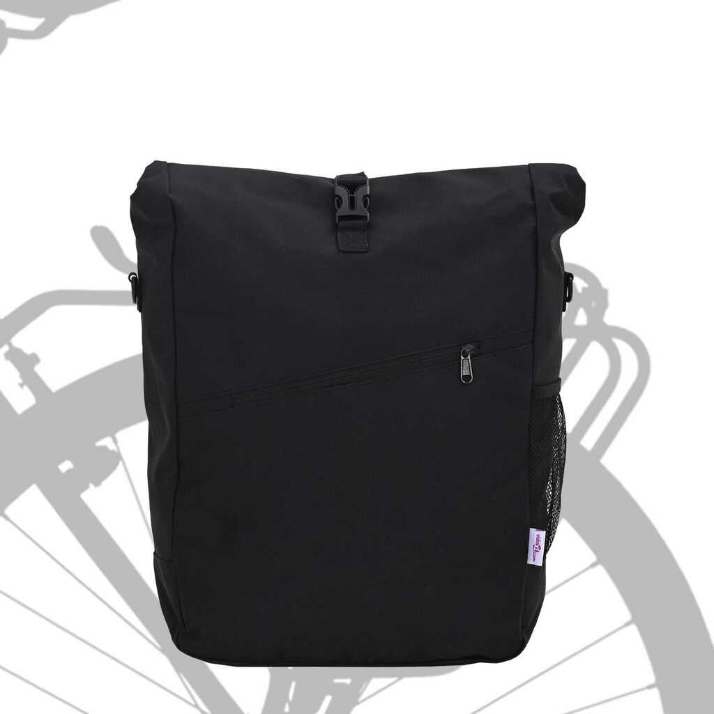 vidaXL Τσάντα Ποδηλάτου για Ρακέτα 25 L Μαύρη 33x16x48 εκ.