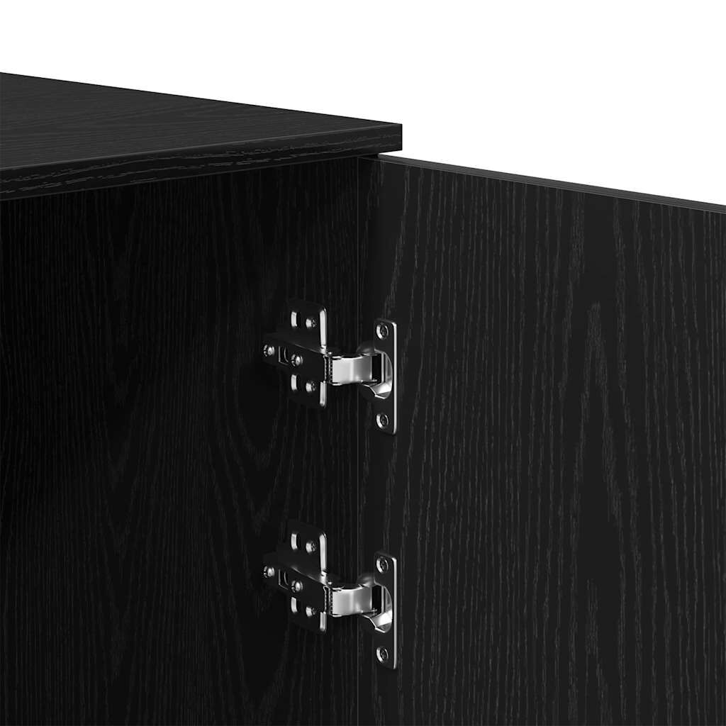 ντουλάπι αποθήκευσης vidaXL Μαύρο 50x45x103,5 cm Κατασκευασμένο ξύλο