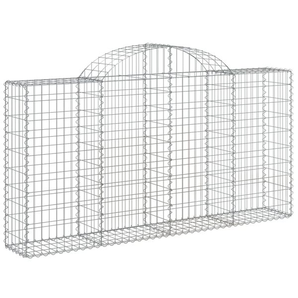 vidaXL Συρματοκιβώτιο Τοξωτό 200x30x100/120εκ. από Γαλβανισμένο Χάλυβα