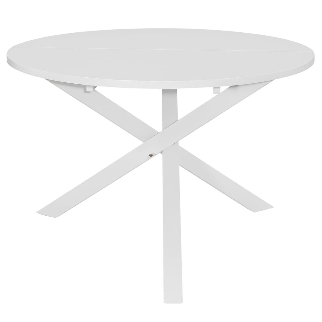 vidaXL Τραπεζαρία Λευκή 120 x 75 εκ. από MDF