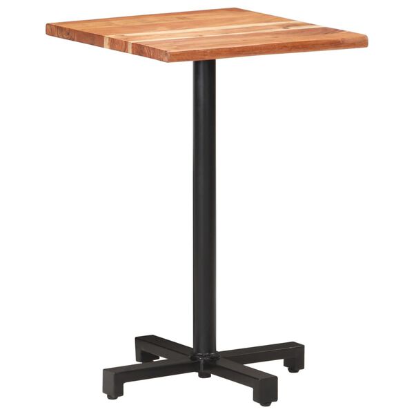 vidaXL Τραπέζι Bistro Live Edge 50x50x75 εκ. από Μασίφ Ξύλο Ακακίας