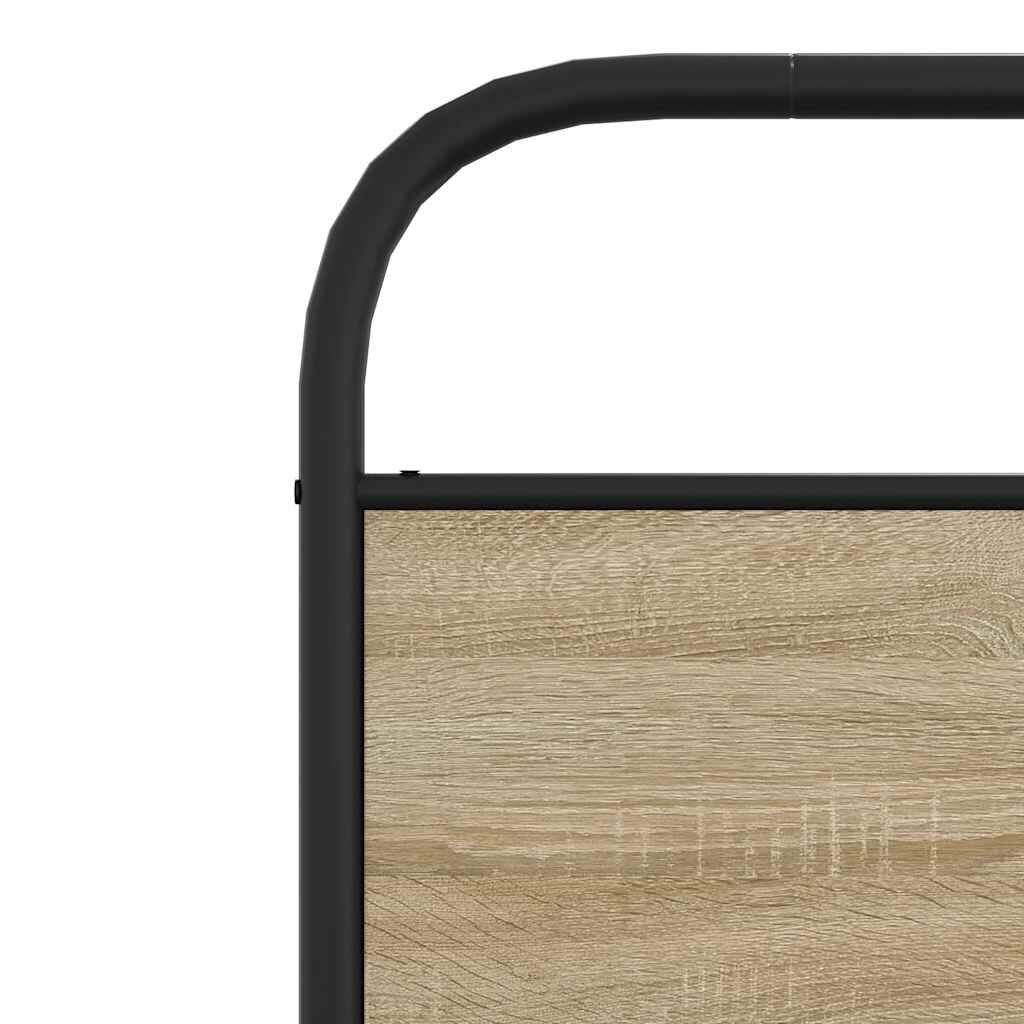 vidaXL Πλαίσιο Κρεβατιού Χωρ. Στρώμα Sonoma Δρυς 100x190 εκ Επ. Ξύλο