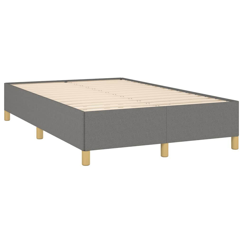 vidaXL Κρεβάτι Boxspring με Στρώμα Σκούρο Γκρι 120x190 εκ Υφασμάτιν