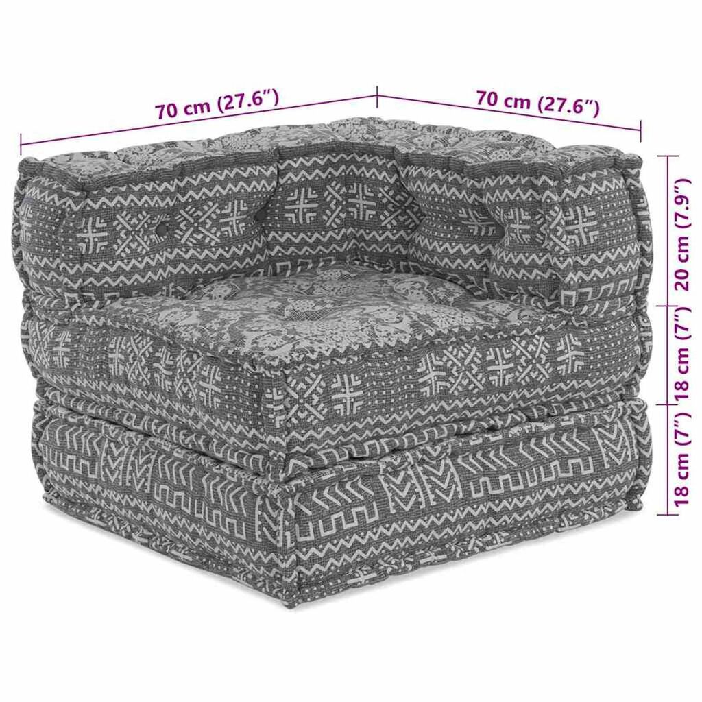 vidaXL Μαξιλάρι 3 pcs Ανοιχτό γκρι 70 x 70 x 54 εκ Πολυεστέρας