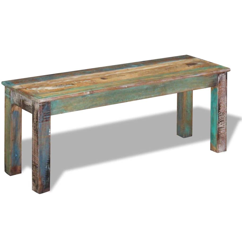 vidaXL Πάγκος 110 x 35 x 45 εκ. από Μασίφ Ανακυκλωμένο Ξύλο