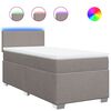vidaXL &Kappa;&rho;&epsilon;&beta;ά&tau;&iota; Boxspring &mu;&epsilon; &Sigma;&tau;&rho;ώ&mu;&alpha; Taupe 100 x 200 &epsilon;&kappa;. &Upsilon;&phi;&alpha;&sigma;&mu;ά&tau;&iota;&nu;&omicron;