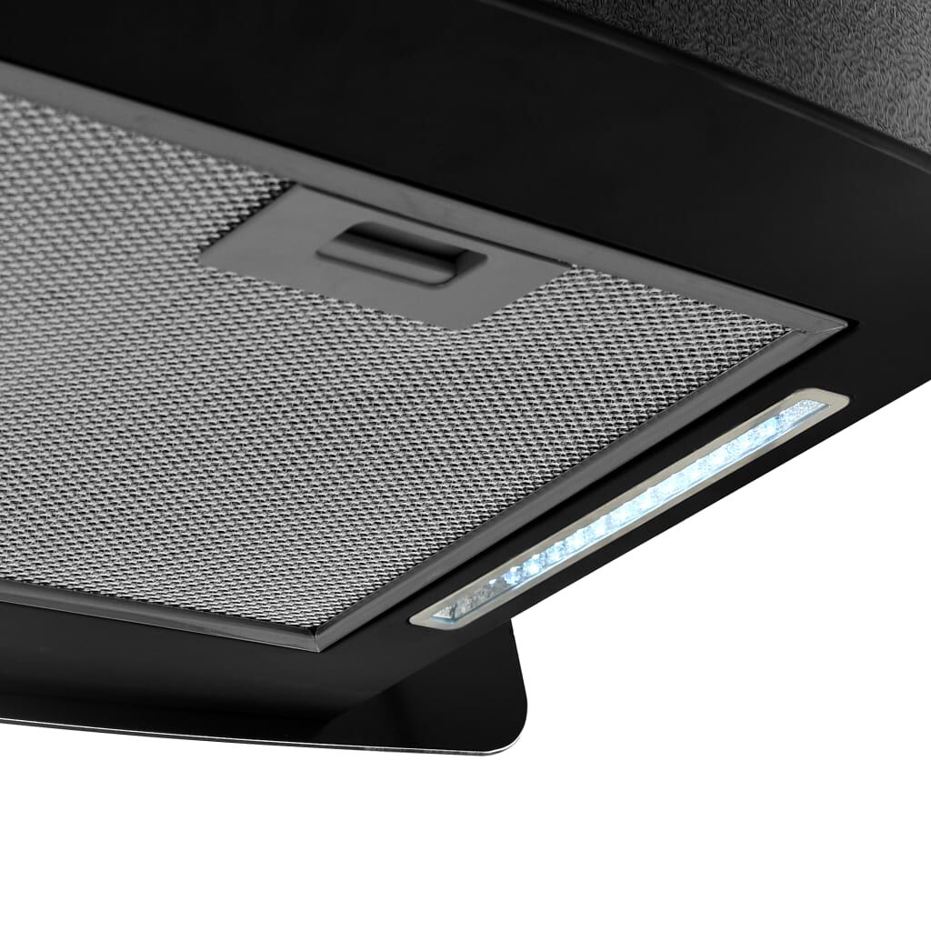 vidaXL Απορροφητήρας Νησίδα Κρεμαστός Αφής με LCD από Ψημένο Γυαλί