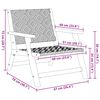 vidaXL Κήπου Καρέκλες με Τραπέζι 3 pcs Μαύρο 45 x 45 x 40 cm