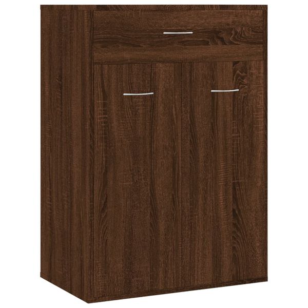 vidaXL Παπουτσοθήκη Καφέ Δρυς 60x35x84 εκ. από Επεξεργασμένο Ξύλο