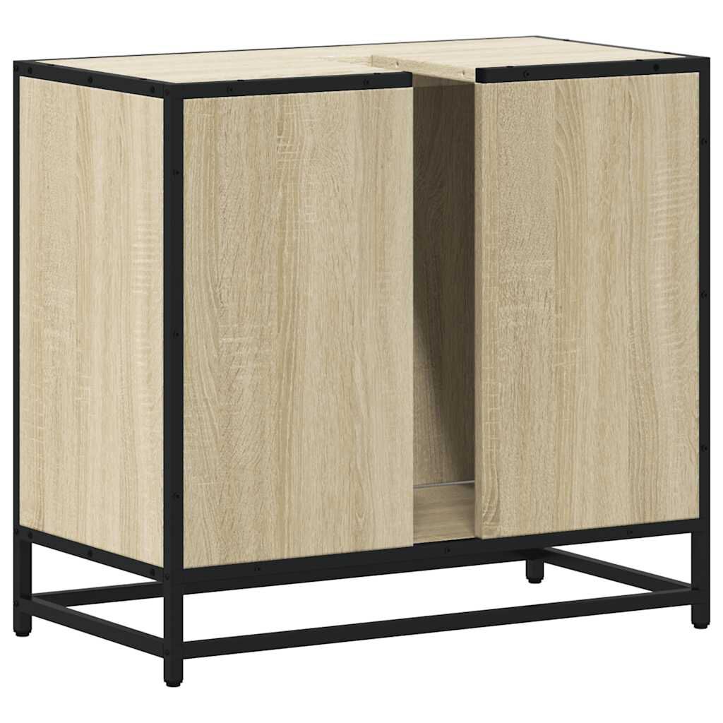 vidaXL Ντουλάπι Νιπτήρα Μπάνιου Sonoma Δρυς 65x33x60 εκ. Επεξ. Ξύλο