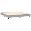 vidaXL Κρεβάτι Boxspring με Στρώμα & LED Αν.Γκρι 160x200 εκ Υφασμάτινο