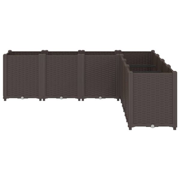 vidaXL Ζαρντινιέρα Κήπου Καφέ 160x160x53 εκ. Πολυπροπυλένιο