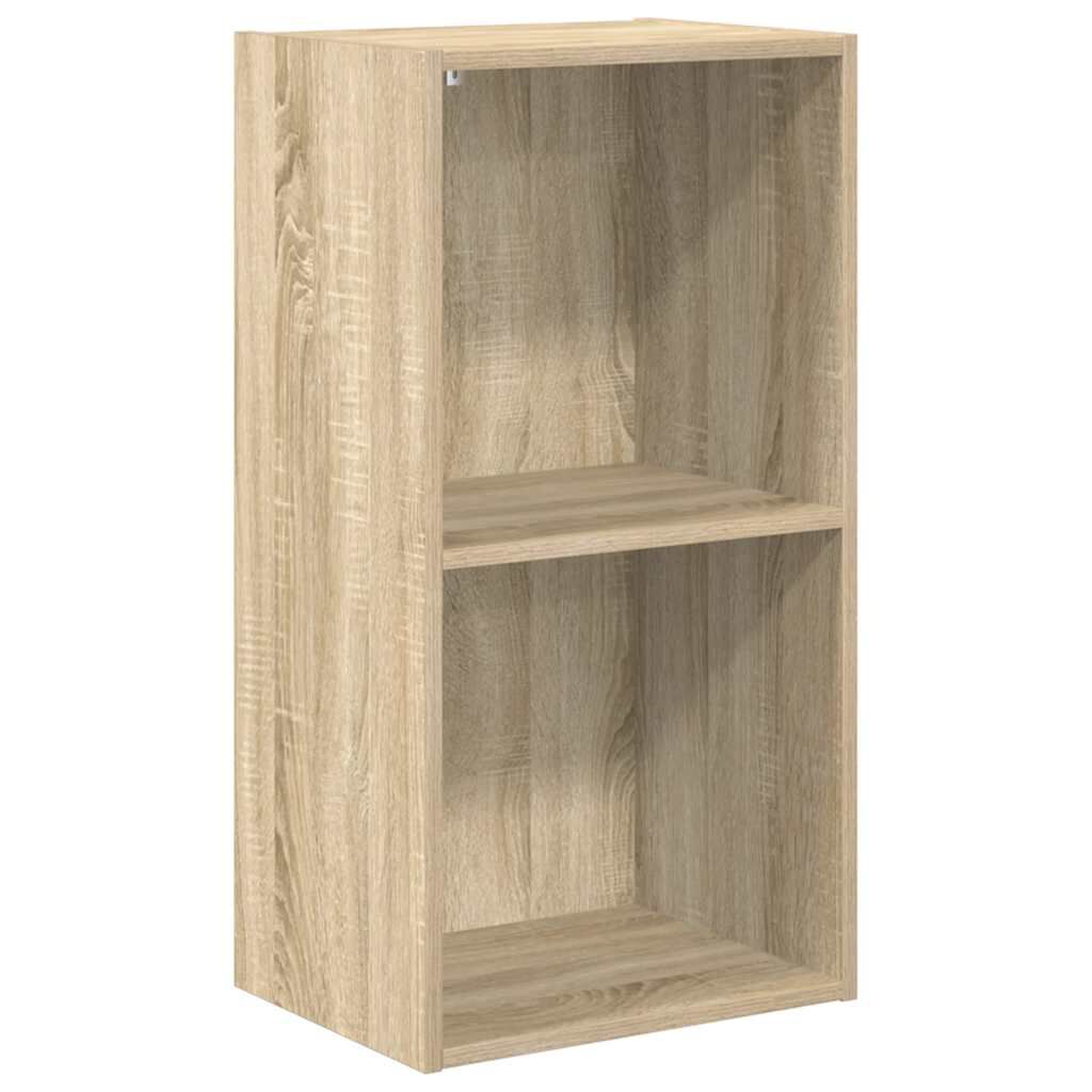vidaXL Βιβλιοθήκη με 2 Ράφια Sonoma Δρυς 40x30x76,5 εκ. Επεξ. Ξύλο