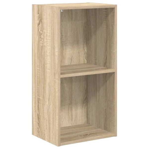 vidaXL Βιβλιοθήκη με 2 Ράφια Sonoma Δρυς 40x30x76,5 εκ. Επεξ. Ξύλο