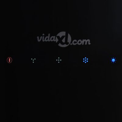 vidaXL Απορροφητήρας Νησίδα Κρεμαστός Αφής με LCD από Ψημένο Γυαλί