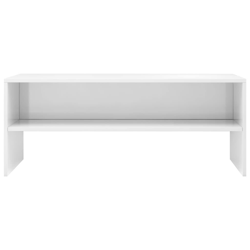 vidaXL Έπιπλο Τηλεόρασης Γυαλιστερό Λευκό 100x40x40 εκ. Επεξ. Ξύλο