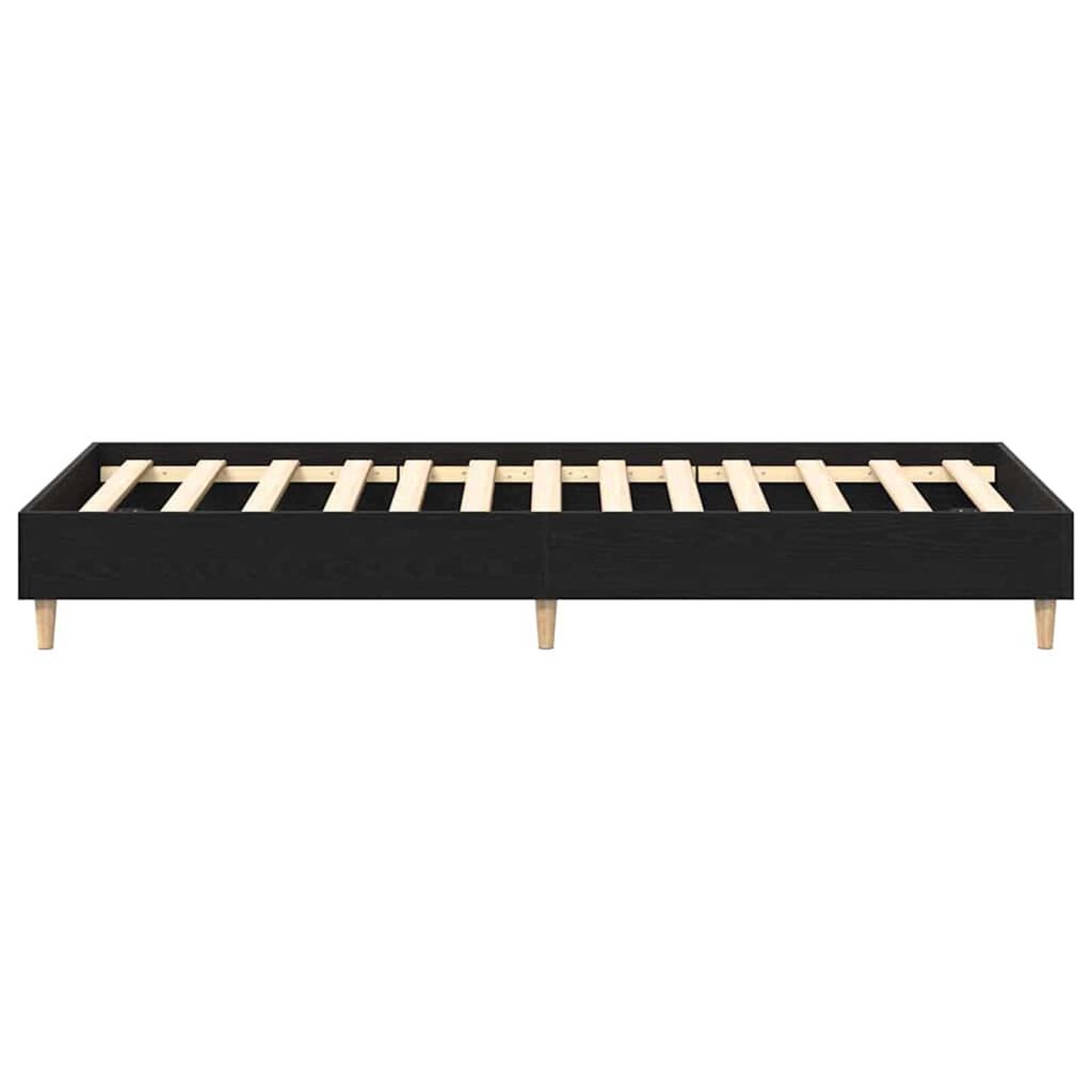 vidaXL Σκελετός Κρεβατιού Μαύρη δρυς 100 x 200 cm Επεξεργασμένο ξύλο