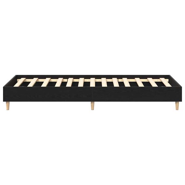 vidaXL Σκελετός Κρεβατιού Μαύρη δρυς 100 x 200 cm Επεξεργασμένο ξύλο
